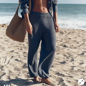 Free People Beach Gray Hailee Knit Pants, Size M, NWT